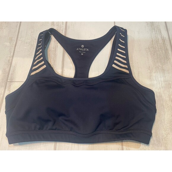 Athleta Other - Medium Athleta Navy padded Sports Bra RN 54023 polyester spandex
